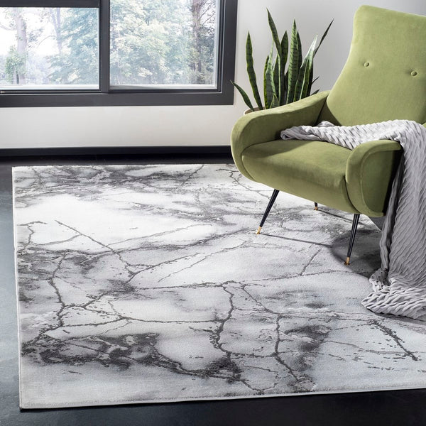 Safavieh Craft 877 Power Loomed 85% Polypropylene, 15% Polyester Contemporary Rug Grey / Silver CFT877G-2