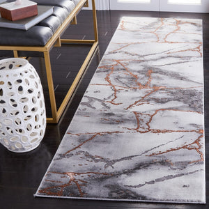 Safavieh Craft 877 Power Loomed Contemporary Rug Grey / Orange CFT877P-218