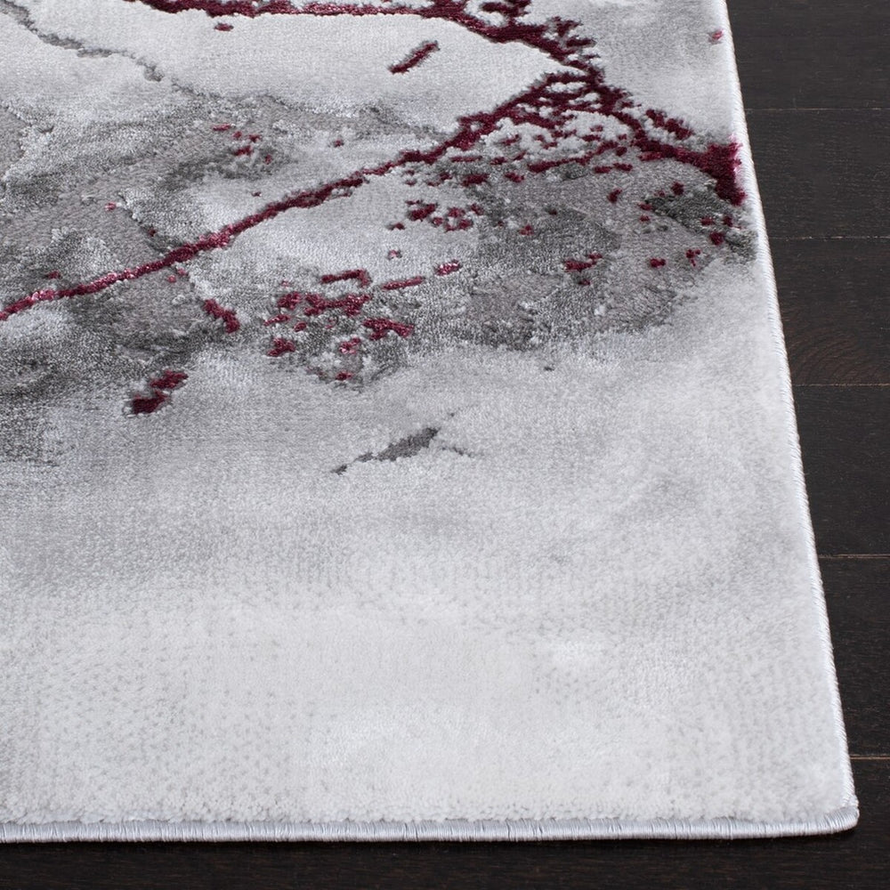 Safavieh Craft 877 Power Loomed Contemporary Rug IIX Grey / Wine CFT877S-218