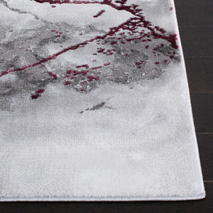 Safavieh Craft 877 Power Loomed Contemporary Rug IIX Grey / Wine CFT877S-218