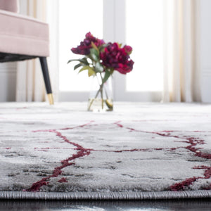 Safavieh Craft 877 Power Loomed Contemporary Rug IIX Grey / Wine CFT877S-218
