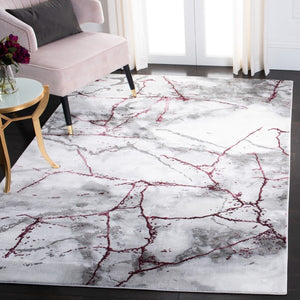 Safavieh Craft 877 Power Loomed Contemporary Rug IIX Grey / Wine CFT877S-218