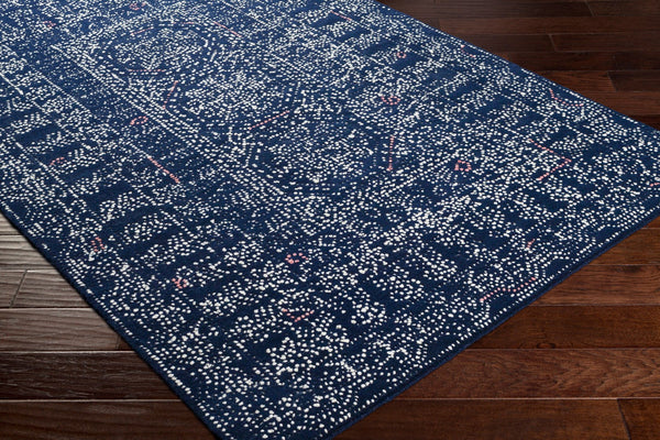 Surya Corfu Cfu-2304 2' X 3' Elegant Handmade Wool Rug - Global Inspired Designs For Any Room Decor Navy Wool Cfu2304-23