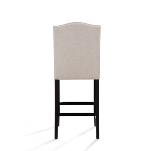 English Elm Markson Nail Head Trim Counter Stools Set of Two Upholstered Hardwood Frame Espresso 62369.00WHT