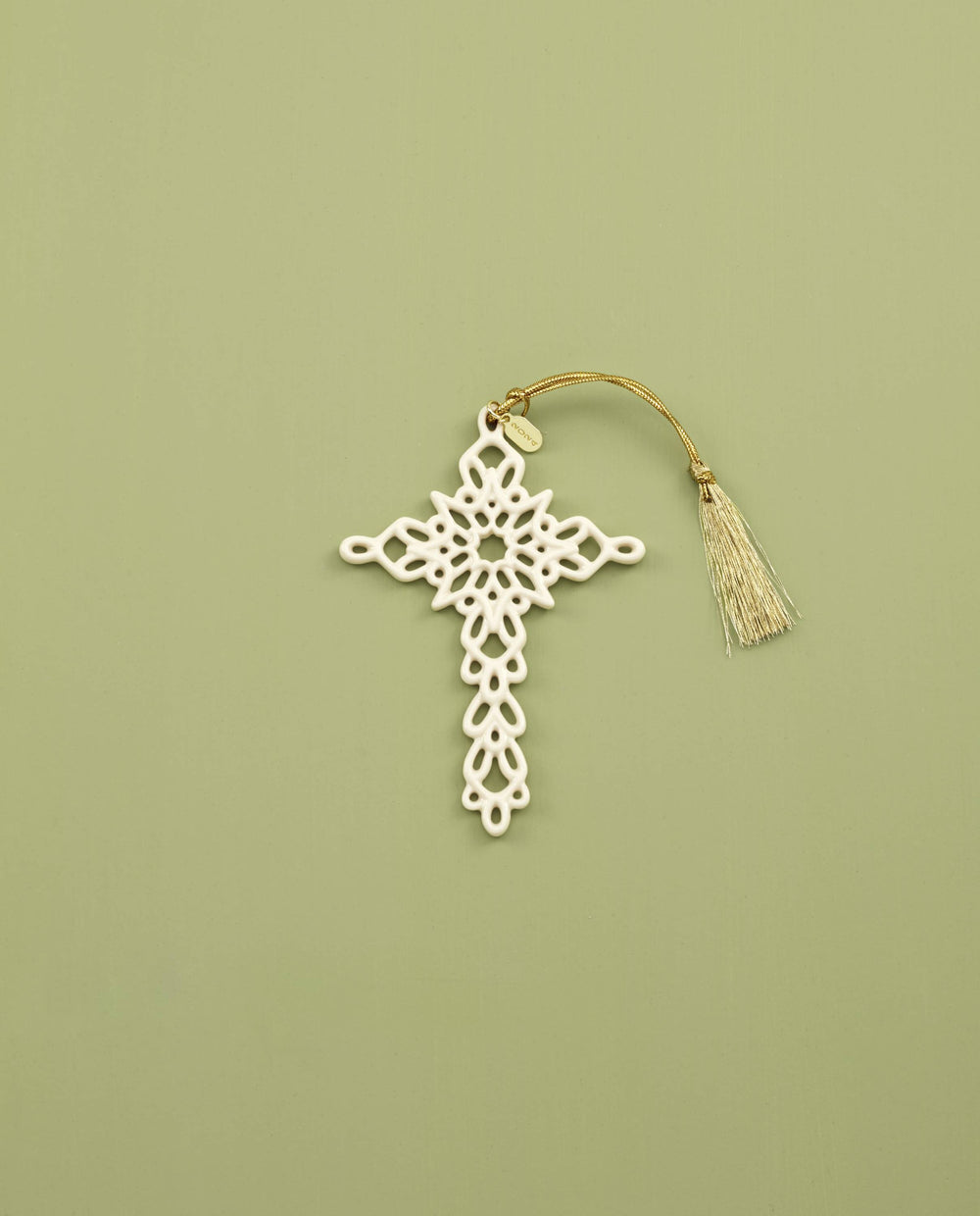 Lenox 2024 Snow Fantasies Cross Ornament Ivory, NO COLOR PORCELAIN 895771