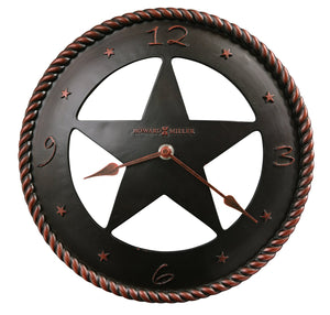 Hekman Furniture 625445 Maverick Wall Clock - Elegant Oil-rubbed Bronze Design With Quiet Quartz Movement & Star Accents  Maverick Wall Clock 625445