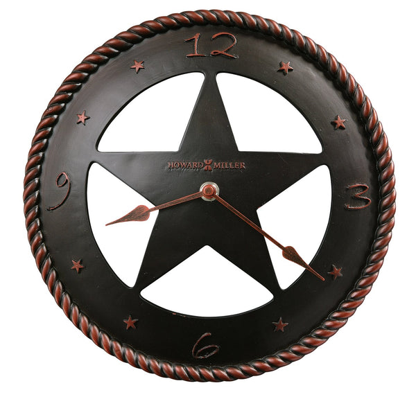 Hekman Furniture 625445 Maverick Wall Clock - Elegant Oil-rubbed Bronze Design With Quiet Quartz Movement & Star Accents  Maverick Wall Clock 625445