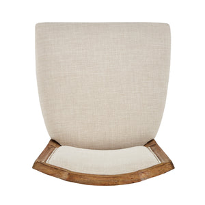 Homelegance By Top-Line Mayer Ornate Linen and Wood Dining Chairs (Set of 2) Beige Rubberwood