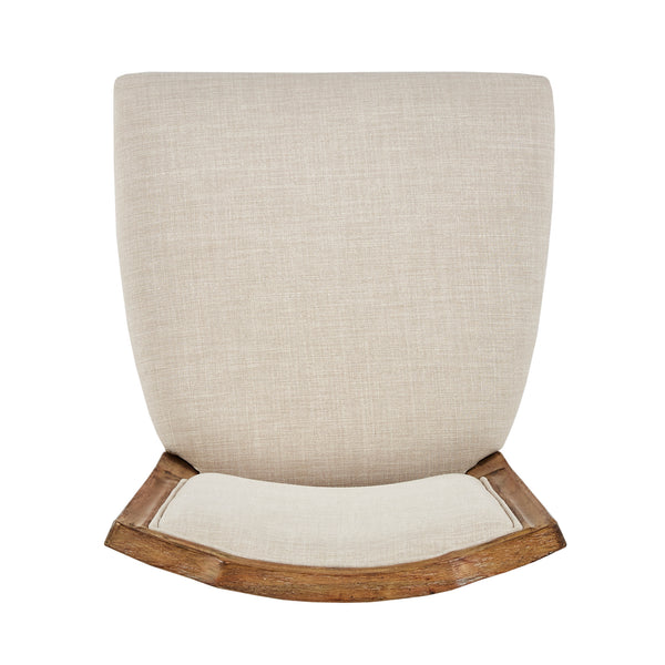 Homelegance By Top-Line Mayer Ornate Linen and Wood Dining Chairs (Set of 2) Beige Rubberwood