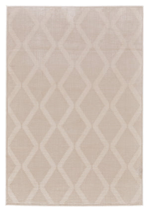 Feizy Rugs Prasad Modern Geometric Rug - Durable Polypropylene Blend, Stain Resistant, Stylish For Any Space Ivory,Tan Polypropylene,Polyester 6703678fcrm000g99