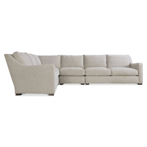 Bernhardt Bernhardt Ventura Custom 4-Piece Fabric Sectional — Curved Arms, Deep Cushions, Tailored Back Pillows - Made to Order K2077