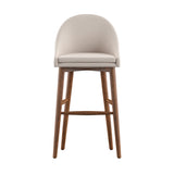 Homelegance By Top-Line Montague Mid-Century Wood Bar Height Stools (Set of 2) Beige Rubberwood