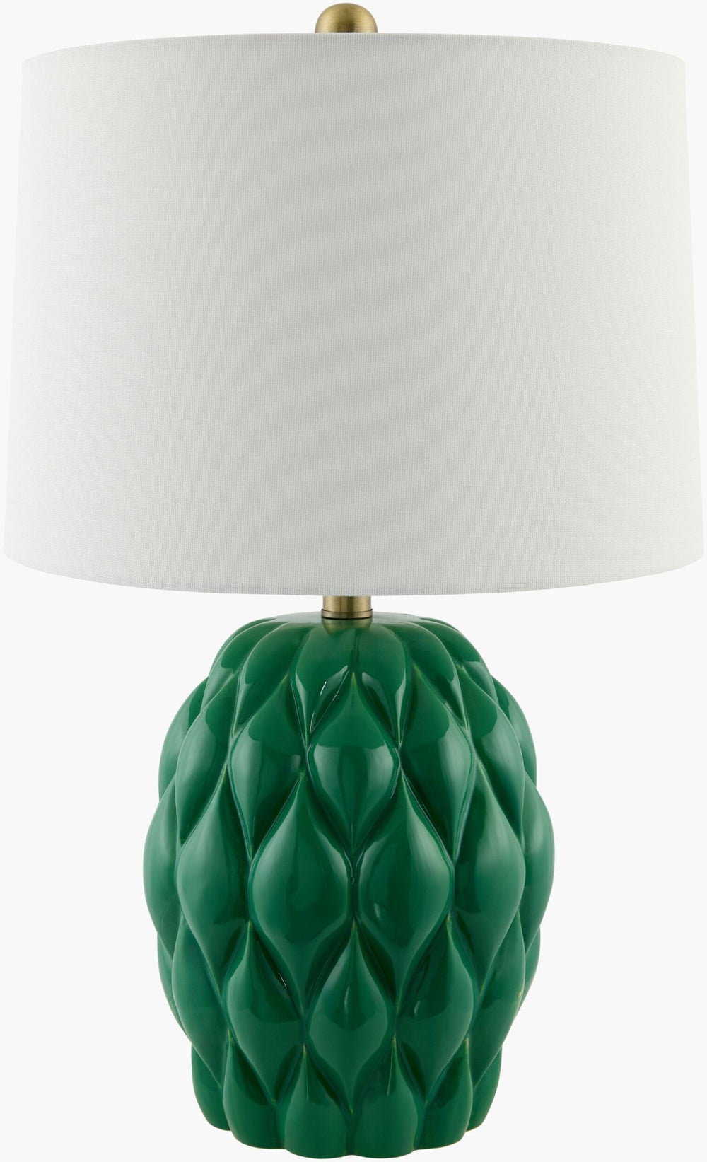 Livabliss Cagli Ceramic Cottage Accent Lamp with Linen Shade for Warm Ambient Bedside Glow CGL-002