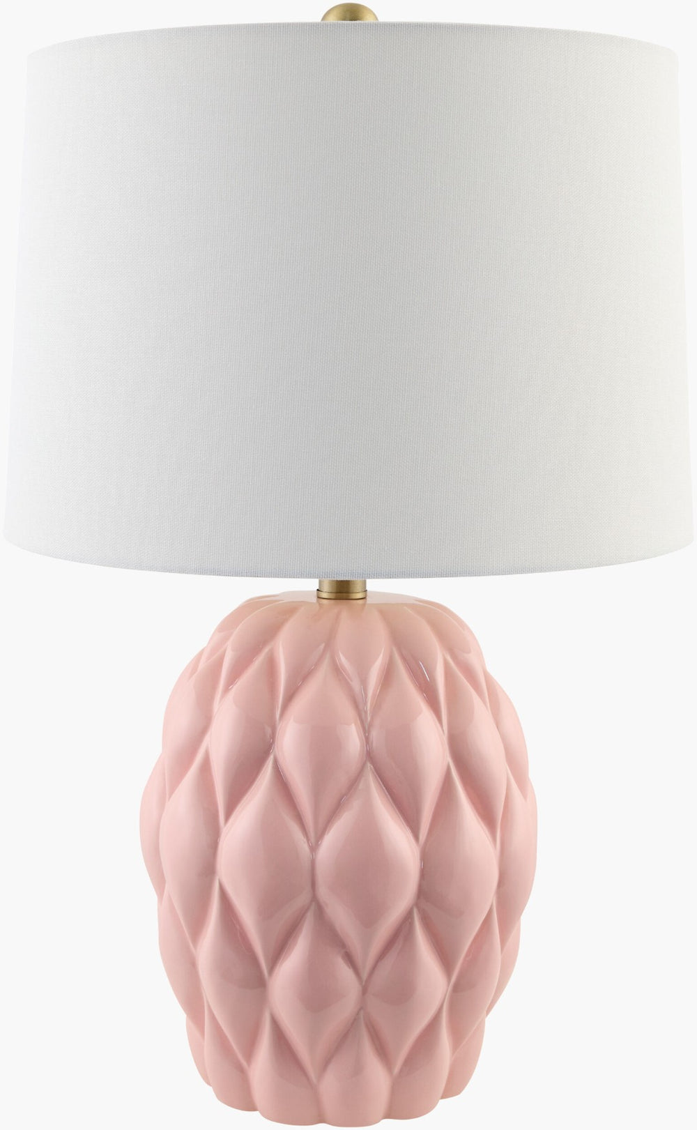 Livabliss Cagli Ceramic Table Lamp with Linen Shade Handcrafted Cottage Style Warm Ambient Glow CGL-004