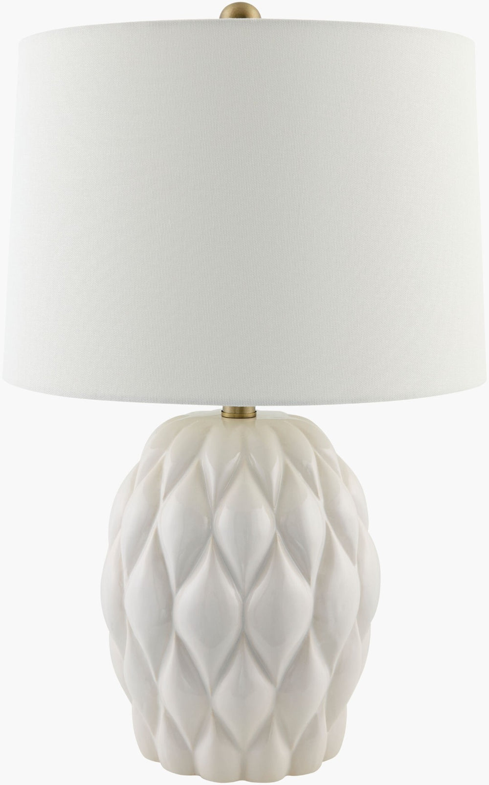 Livabliss Cagli Handcrafted Ceramic Table Lamp with Linen Shade for Cottage Farmhouse Rooms CGL-006