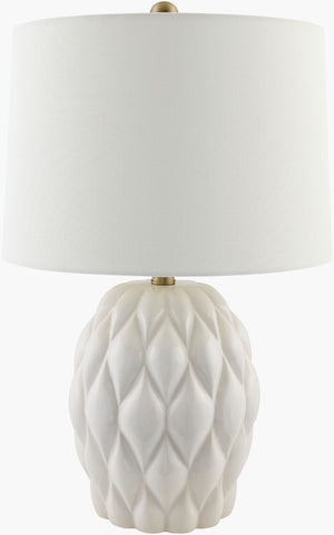 Livabliss Cagli Handcrafted Ceramic Table Lamp with Linen Shade for Cottage Farmhouse Rooms CGL-006