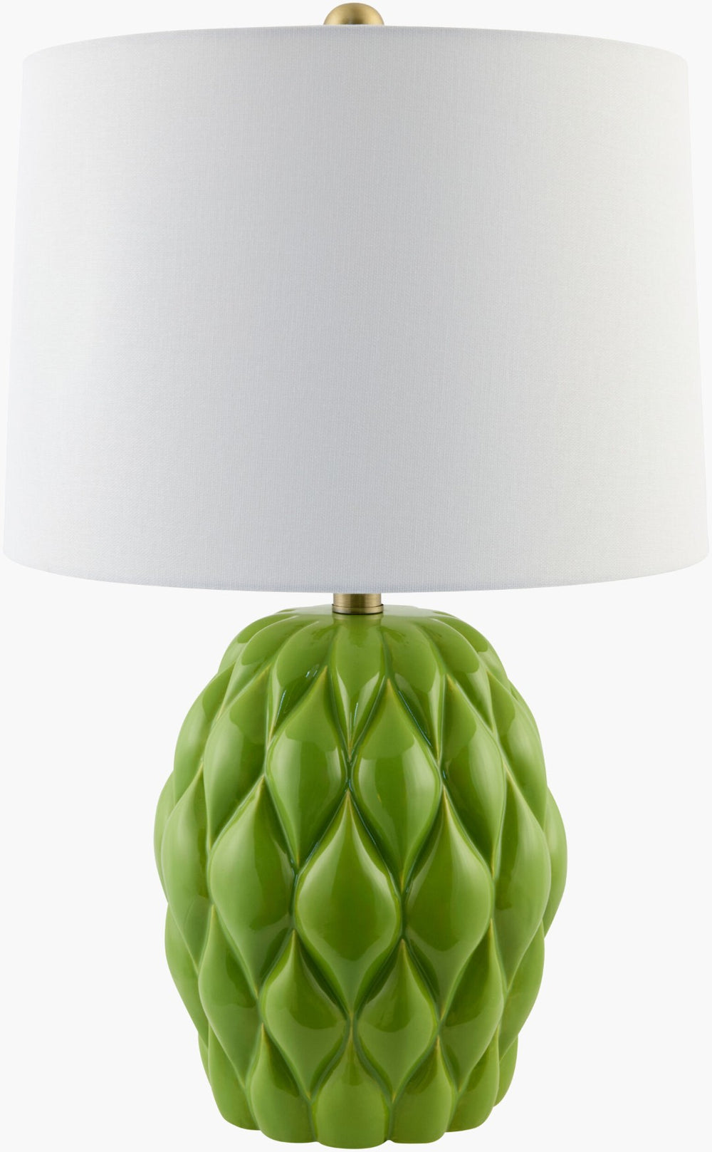 Livabliss Cagli Ceramic Table Lamp with Linen Shade Iron Finial Warm Cottage Farmhouse Glow CGL-007