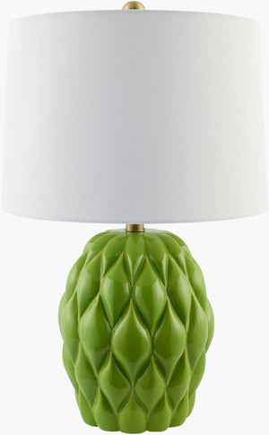 Livabliss Cagli Ceramic Table Lamp with Linen Shade Iron Finial Warm Cottage Farmhouse Glow CGL-007