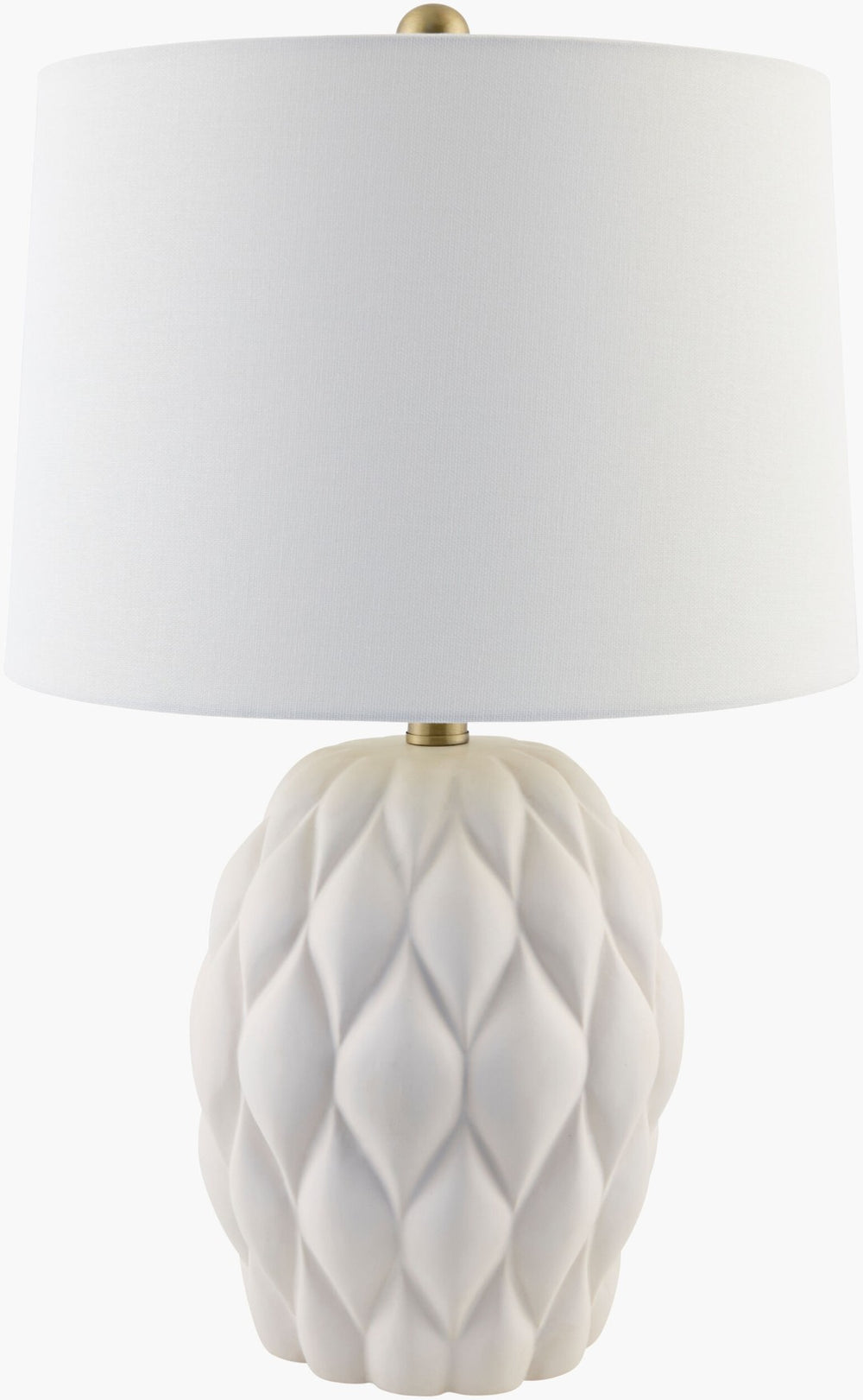 Livabliss Cagli Ceramic Table Lamp with Linen Shade Artisan Cottage Style for Bedside or Living Room CGL-009