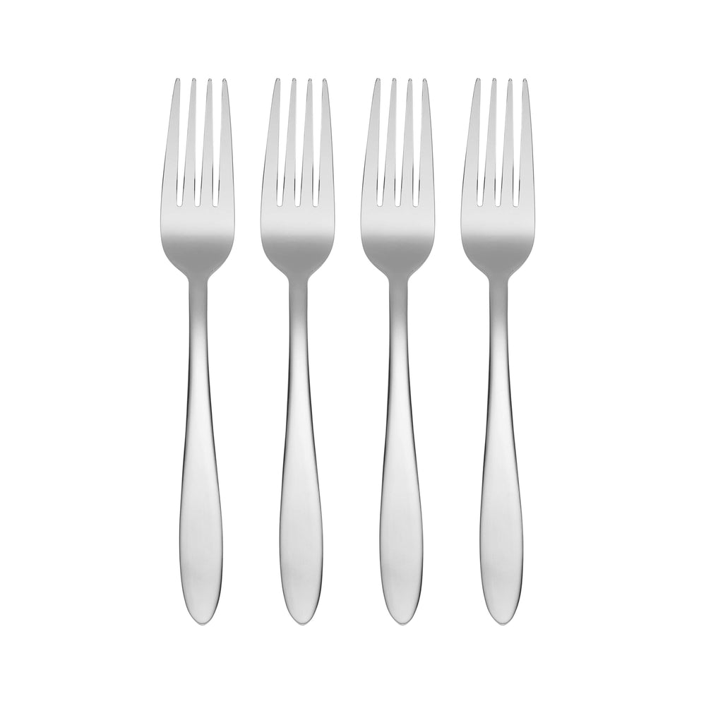 Lenox Oneida Mooncrest Everyday Flatware Dinner Forks, Set of 4 Metallic, STAINLESS METAL B336004A
