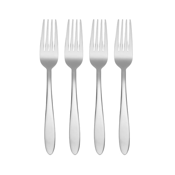 Lenox Oneida Mooncrest Everyday Flatware Dinner Forks, Set of 4 Metallic, STAINLESS METAL B336004A