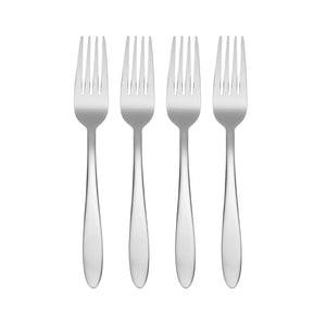 Lenox Oneida Mooncrest Everyday Flatware Dinner Forks, Set of 4 Metallic, STAINLESS METAL B336004A