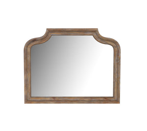 A.R.T. Furniture Architrave Mirror - Rustic Almond Finish With Beveled Edge, Wall-mount Or Dresser Attachment Option Brown Material, Pine Solids And Veneer,Glass 277120-2608