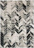 Feizy Rugs Micah Polyester/Polypropylene Machine Made Industrial Rug Black/Gray/Silver 13' x 20'