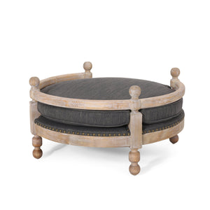 English Elm Pet Bed Nailhead Trim Plush Polyester Upholstered Contemporary Furniture Grade 72914.00CHAR