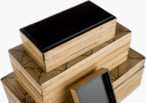 Surya Cane Garden Decorative Accent - Stylish Global Charm For Home Décor, Durable Wood, Easy Care! Brown Bamboo,Manufactured Wood Cgn009-set