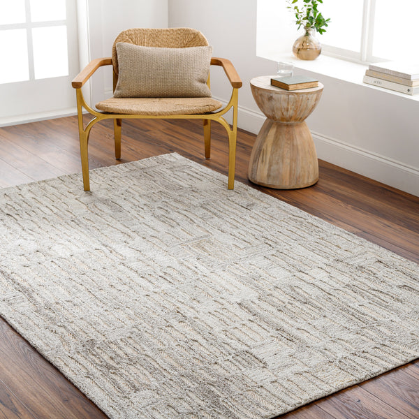 Calgary CGR-2300 9' x 12' Handmade Rug CGR2300-912  Medium Gray, Taupe, Light Brown, Brown Surya