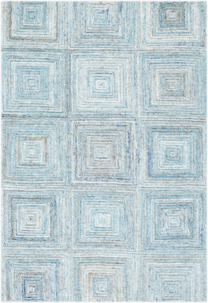 Surya Calgary Eco-friendly Hand Tufted 2' X 3' Rug - Luxurious Comfort, Modern Style & Durability Ice Blue Recycled Pet Yarn Cgr2301-23