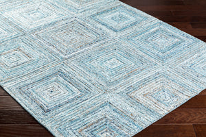 Calgary CGR-2301 9' x 12' Handmade Rug CGR2301-912  Ice Blue, Pale Blue, Light Blue, Sky Blue, Dark Blue Surya