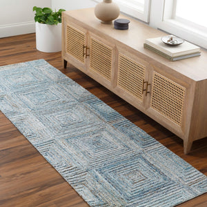 Surya Calgary Eco-friendly Hand Tufted 2' X 3' Rug - Luxurious Comfort, Modern Style & Durability Ice Blue Recycled Pet Yarn Cgr2301-268