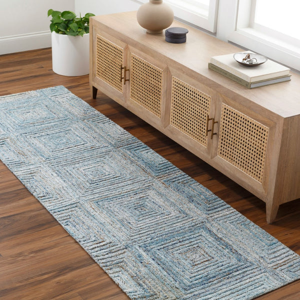 Surya Calgary Eco-friendly Hand Tufted 2' X 3' Rug - Luxurious Comfort, Modern Style & Durability Ice Blue Recycled Pet Yarn Cgr2301-268