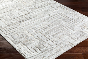 Calgary CGR-2302 9' x 12' Handmade Rug CGR2302-912  Off-White, Taupe, Ivory, White Surya