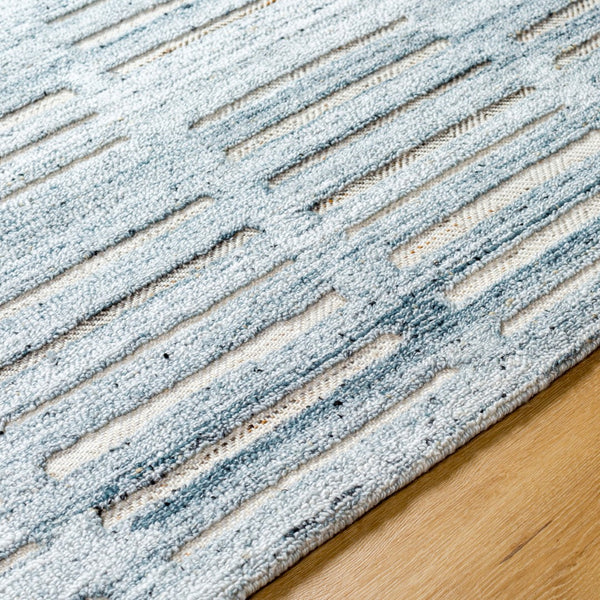 Surya Calgary Eco-friendly Hand Tufted 2' X 3' Rug - Luxurious Comfort, Modern Style & Durability Pale Blue Recycled Pet Yarn Cgr2306-1014