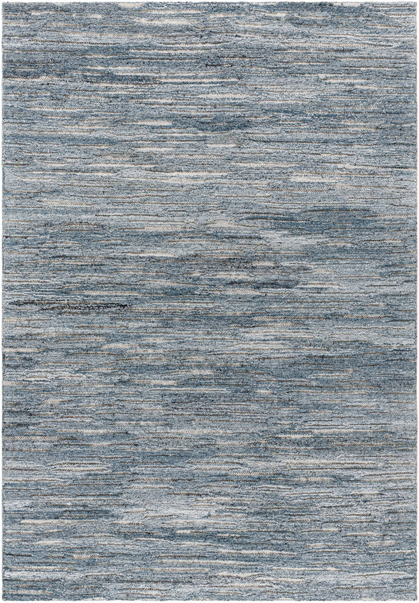 Calgary CGR-2308 9' x 12' Handmade Rug CGR2308-912  Dark Blue, Charcoal, Navy, Medium Gray, Pale Blue, Cream Surya