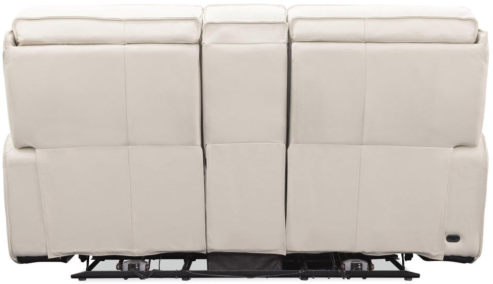 Hooker Furniture Miles Power Reclining Loveseat Top Grain Leather Zero Gravity Console Living Room SS727-PHZC2-001