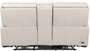 Hooker Furniture Miles Power Reclining Loveseat Top Grain Leather Zero Gravity Console Living Room SS727-PHZC2-001