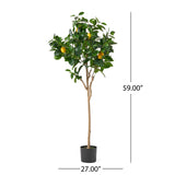 Christopher Knight Home® - Noble House - Wallowa 5' X 2' Artificial Lemon Tree, Green