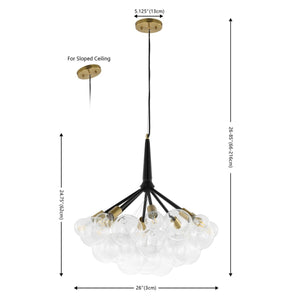 Safavieh Novellia 8Lt 26 Inch Chandelier Multi Metal / Pu Leather CHA4036A