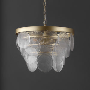 Safavieh Chrys, 3 Light, 16.5 Inch, Clear/Gold, Glass/Iron Chandelier Gold CHA4038A