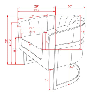 Pasargad Castello Vintage Cigar Leather Barrel Chair with Gold Frame – Elegant & Trendsetting Design