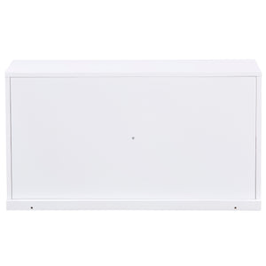 Homelegance By Top-Line Delrico Modular Stacking Storage Bins White MDF