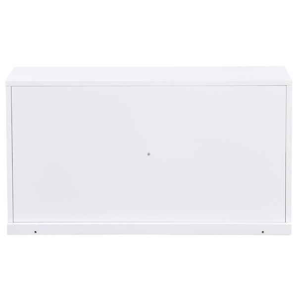 Homelegance By Top-Line Delrico Modular Stacking Storage Bins White MDF