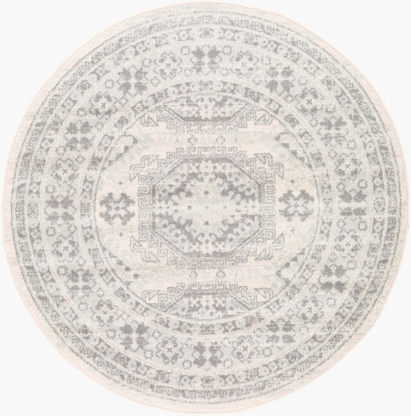 Livabliss Chester Global Pattern Polypropylene Runner Rug for Hallways and Entryways Seafoam, Charco 5'3" x 5'3" CHE2309-53RD