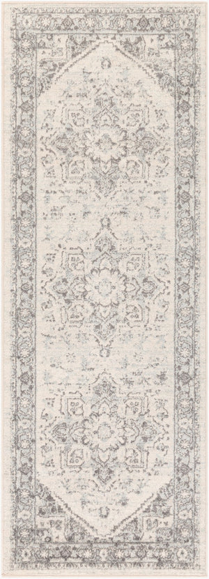 Livabliss Chester Traditional Pattern Runner Rug Turkey Woven Polypropylene Hallway Entryway Seafoam, Charco 2'7" x 7'3" CHE2312-2773