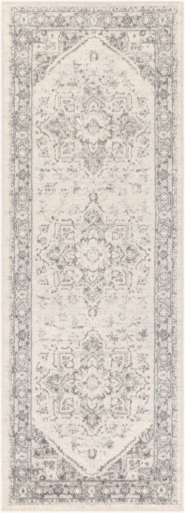 Livabliss Chester Traditional Pattern Runner Rug Turkey Woven Polypropylene Hallway Entryway Seafoam, Charco 2'7" x 7'3" CHE2312-2773