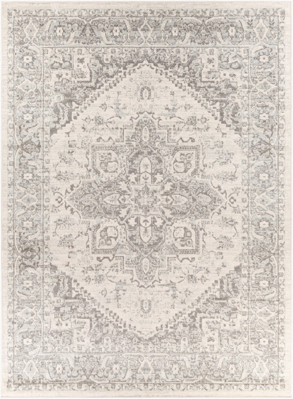 Livabliss Chester Traditional Pattern Runner Rug Turkey Woven Polypropylene Hallway Entryway Seafoam, Charco 7'10" x 10'2" CHE2312-710103